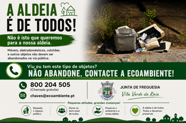 Uma aldeia limpa &eacute; motivo de orgulho para todos