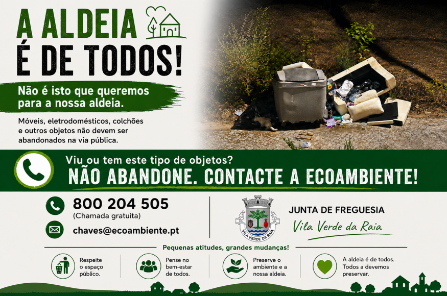Uma aldeia limpa &eacute; motivo de orgulho para todos