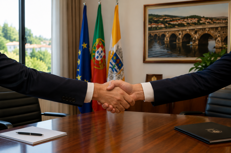 Reuni&atilde;o entre o Presidente da Junta de Freguesia e o Presidente da C&acirc;mara Municipal